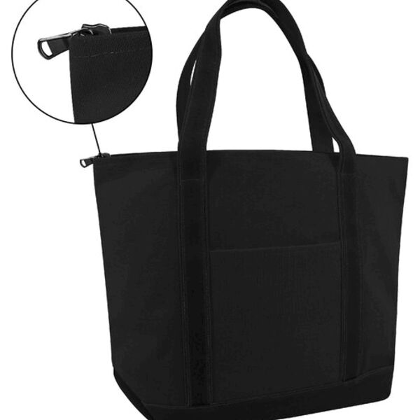 Zippered XL Cotton Canvas Resort Tote Thumbnail