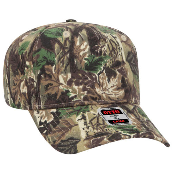 OTTO CAP® Camouflage 5 Panel Mid Profile Baseball Cap Thumbnail