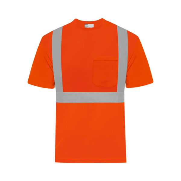 Short Sleeve Polyester Traffic T-Shirt, 2″ Refl. Tape Thumbnail